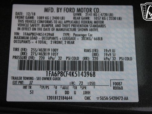 Used 2019 Ford Mustang GT Premium w/ GT Performance Package image 3