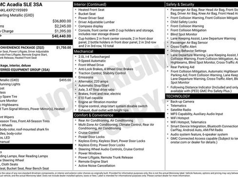 Certified 2023 GMC Acadia SLE w/ Driver Convenience Package FWD image 11