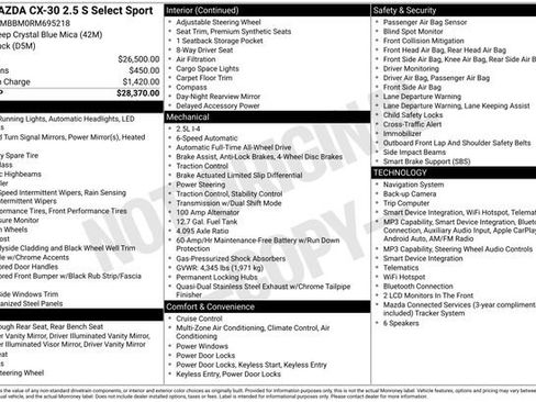 Used 2024 MAZDA CX-30 AWD 2.5 S w/ Select Sport Pkg image 30