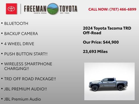 Used 2024 Toyota Tacoma TRD Off-Road w/ TRD Off Road Upgrade Package AWD/4WD image 10