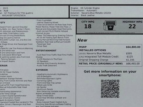 Used 2023 Audi Q7 3.0T Premium image 57