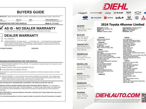 Used 2024 Toyota 4Runner Limited AWD/4WD image 44