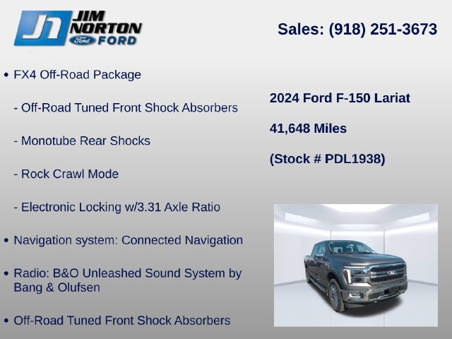 Certified 2024 Ford F150 Lariat w/ Equipment Group 502A High AWD/4WD image 15