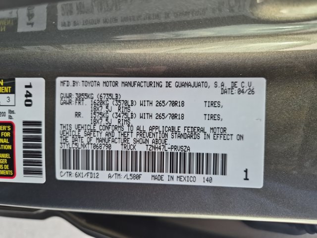 Used 2026 Toyota Tacoma TRD Off-Road w/ TRD Off Road Upgrade Package AWD/4WD image 25