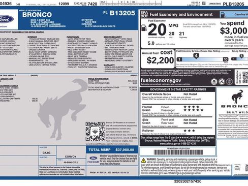 Certified 2023 Ford Bronco Base image 47