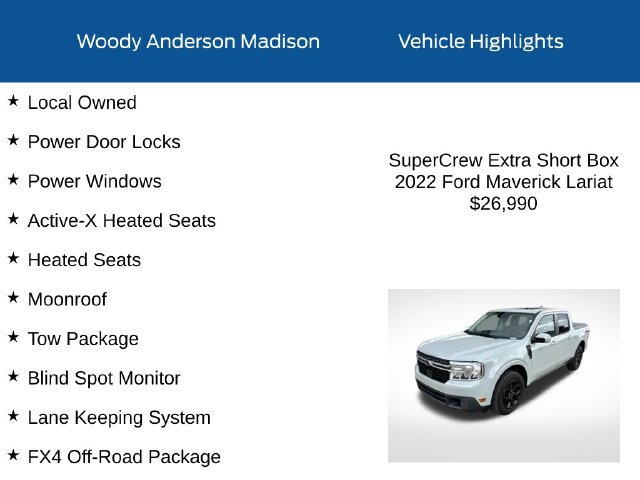 Used 2022 Ford Maverick Lariat w/ Lariat Luxury Package AWD/4WD image 2