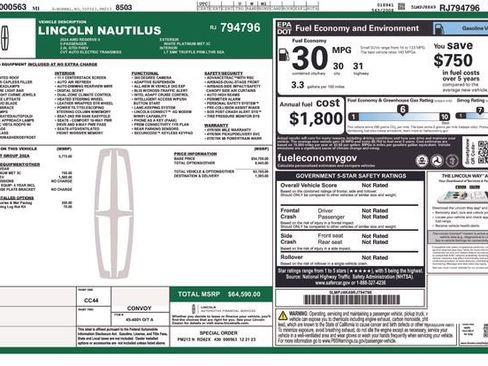 Used 2024 Lincoln Nautilus Reserve w/ Equipment Group 202A AWD/4WD image 36