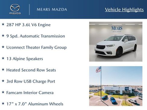 Used 2022 Chrysler Pacifica Touring-L w/ Uconnect Theater Family Group image 2