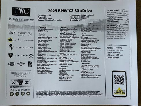 Used 2025 BMW X3 xDrive30i w/ Premium Package AWD/4WD image 46