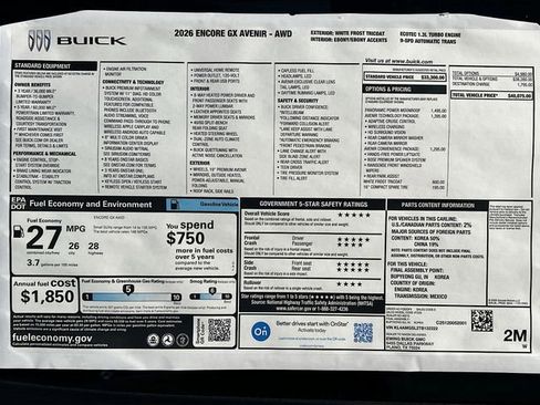 New 2026 Buick Encore GX Avenir w/ Avenir Technology Package image 21