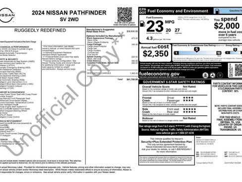 Used 2024 Nissan Pathfinder SV w/ Black Appearance Package image 3