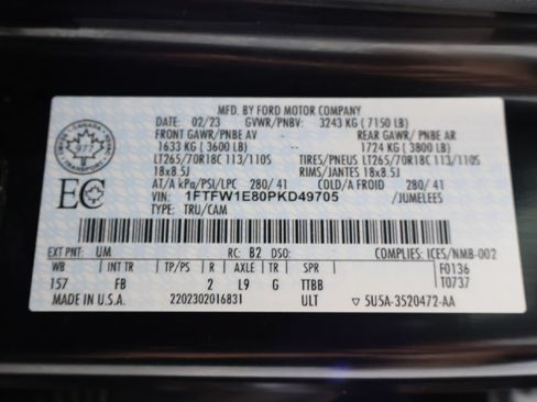 Used 2023 Ford F150 XLT w/ Equipment Group 302A High AWD/4WD image 54