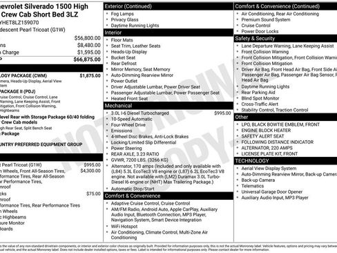 Used 2020 Chevrolet Silverado 1500 High Country w/ Technology Package image 32