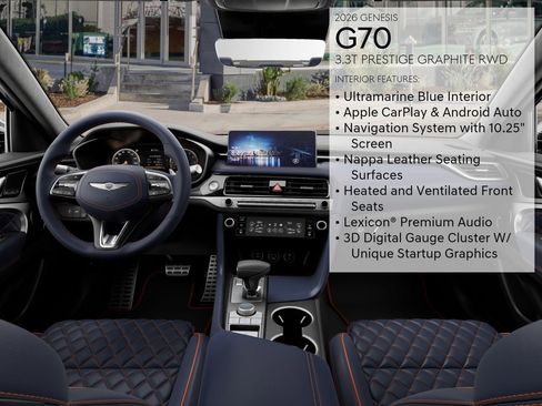 New 2026 Genesis G70 3.3T Prestige image 18