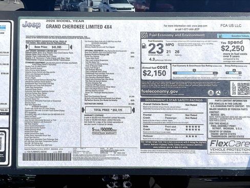 New 2026 Jeep Grand Cherokee Limited w/ Luxury Tech Group II AWD/4WD image 39