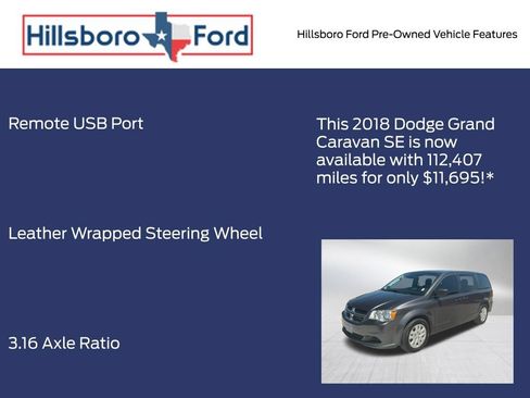 Used 2018 Dodge Grand Caravan SE w/ UConnect Hands-Free Group FWD image 9