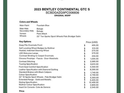 Certified 2023 Bentley Continental GT S AWD/4WD image 29