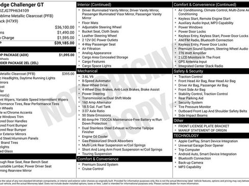 Used 2023 Dodge Challenger GT w/ Blacktop Package RWD image 6