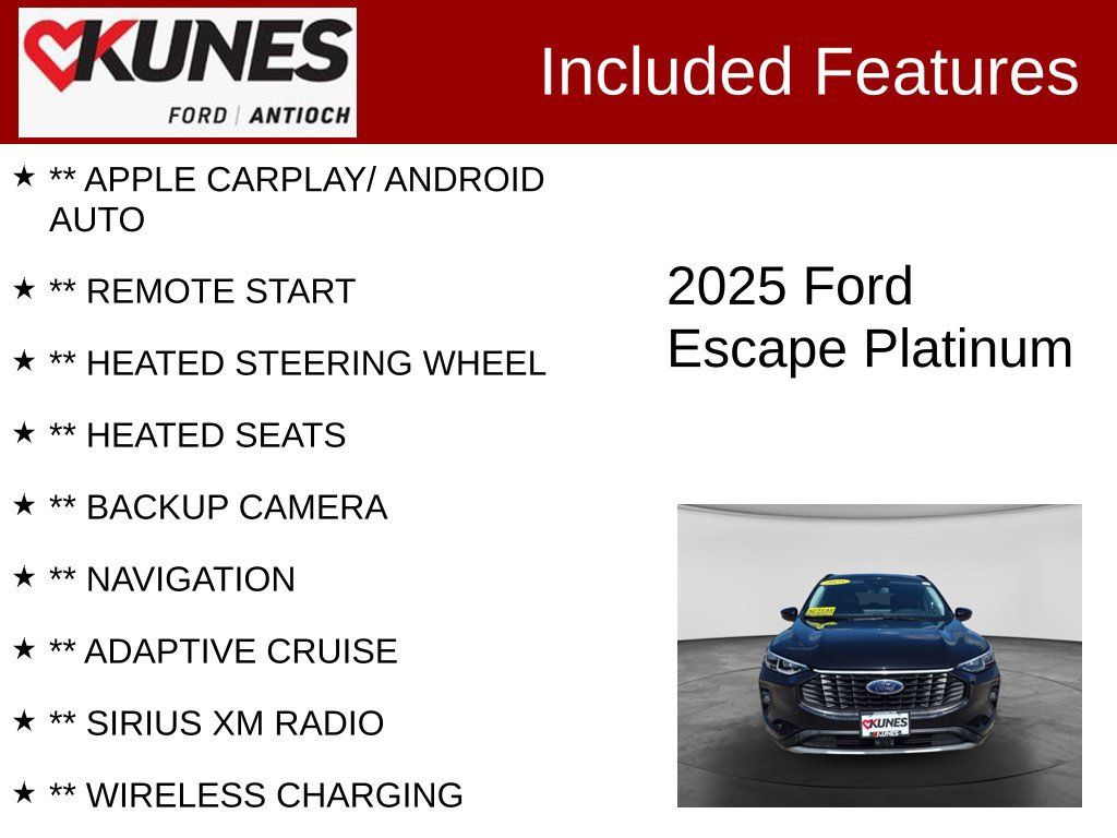 Certified 2025 Ford Escape Platinum AWD/4WD image 3