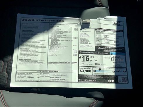 New 2026 Audi RS 6 performance image 18