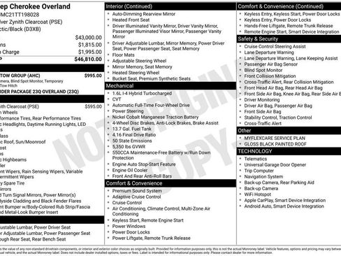 New 2026 Jeep Cherokee Overland w/ Trailer Tow Group AWD/4WD image 9