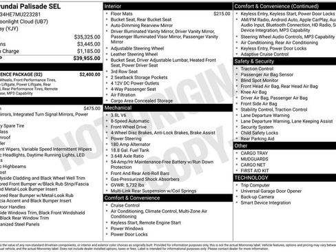 Used 2021 Hyundai Palisade SEL w/ Convenience Package FWD image 24