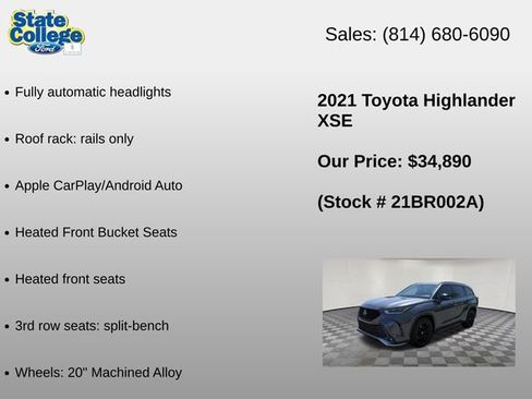 Used 2021 Toyota Highlander XSE AWD/4WD image 12