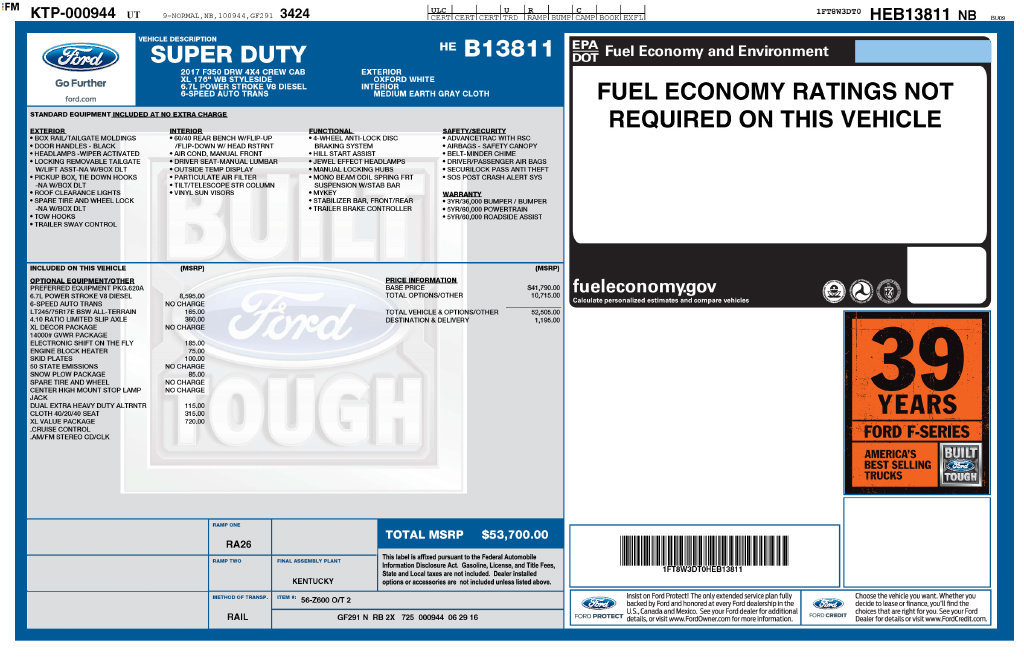 Used 2017 Ford F350 XL w/ XL Value Package AWD/4WD image 19