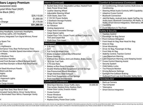 Used 2025 Subaru Legacy Premium image 39