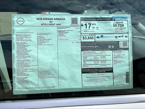 New 2026 Nissan Armada SV AWD/4WD image 13