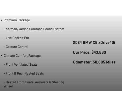 Used 2024 BMW X5 xDrive40i w/ Premium Package image 12