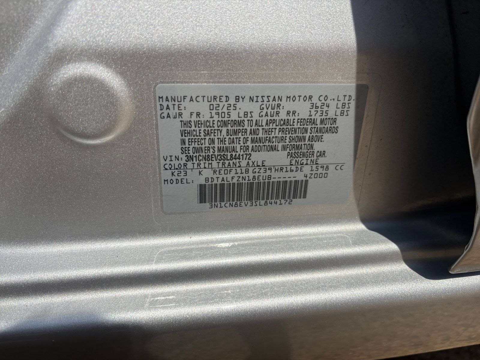 Used 2025 Nissan Versa SV FWD image 26