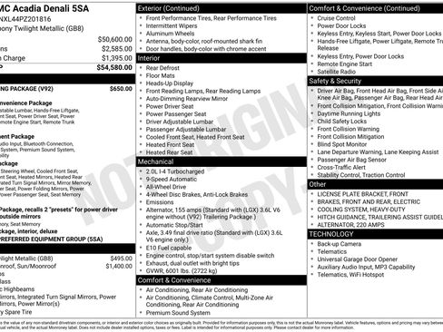 Used 2023 GMC Acadia Denali w/ Trailering Package AWD/4WD image 6