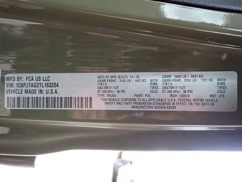 New 2026 Jeep Gladiator Sport AWD/4WD image 16