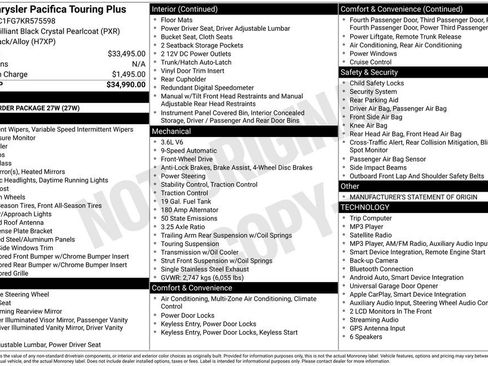 Used 2019 Chrysler Pacifica Touring Plus FWD image 32