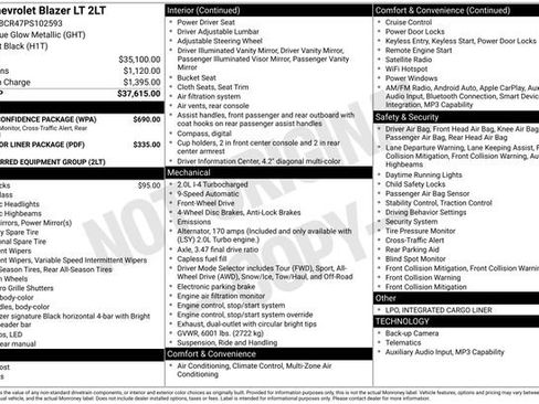 Used 2023 Chevrolet Blazer LT w/ Driver Confidence Package image 28