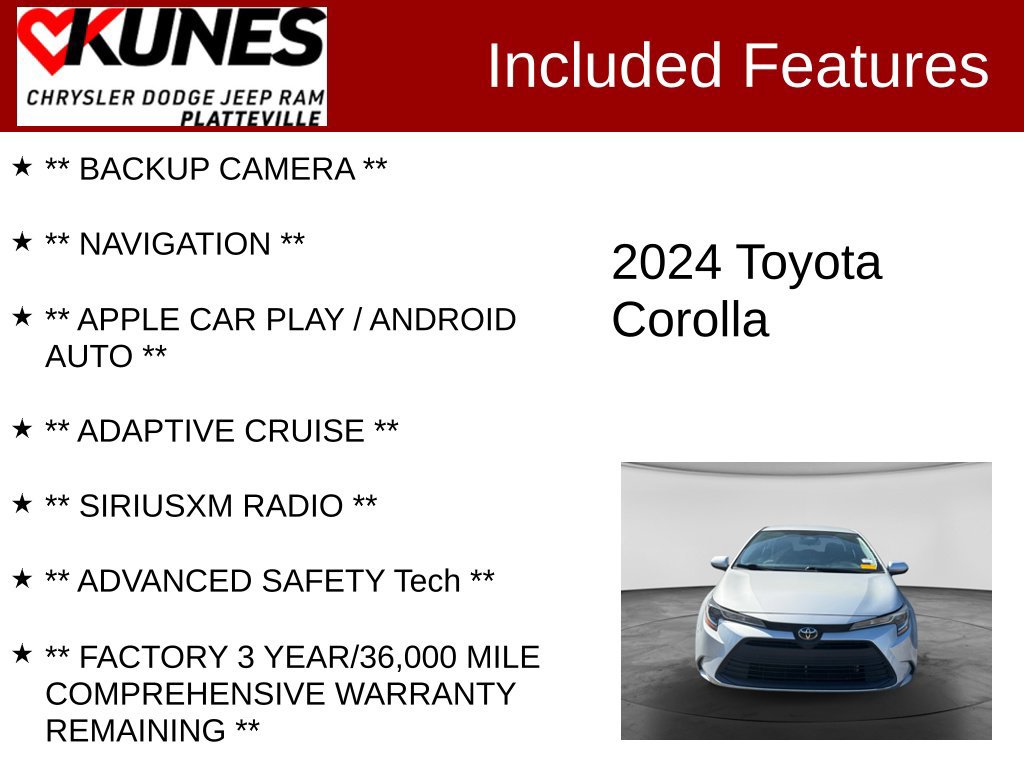 Used 2024 Toyota Corolla LE FWD image 2