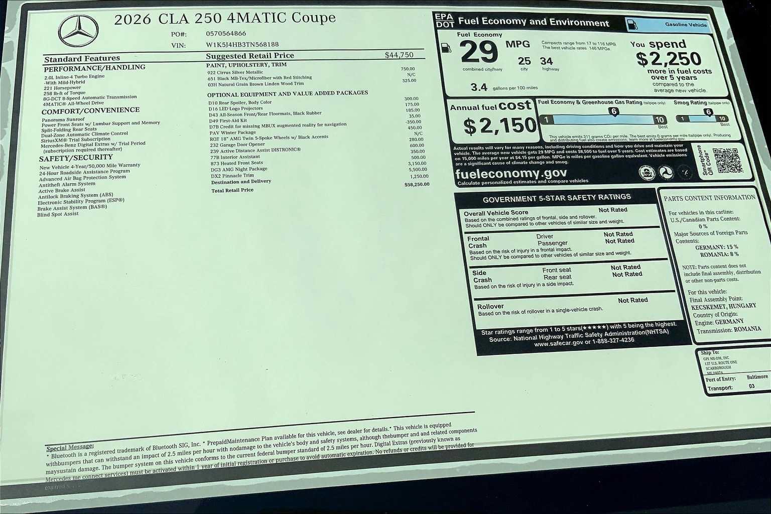 Certified 2026 Mercedes-Benz CLA 250 4MATIC image 26