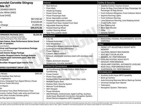 Used 2025 Chevrolet Corvette Stingray Premium Conv w/ Z51 Performance Package image 28