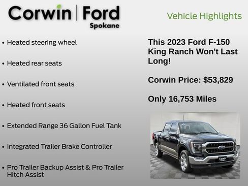 Used 2023 Ford F150 King Ranch w/ Equipment Group 601A High AWD/4WD image 25