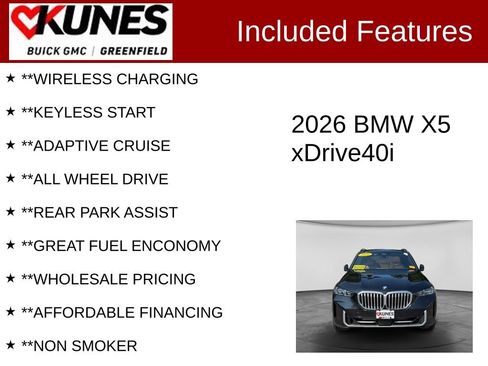 Used 2026 BMW X5 xDrive40i AWD/4WD image 3