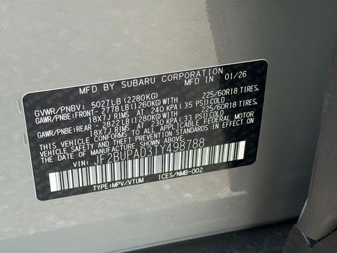 New 2026 Subaru Outback Premium image 37