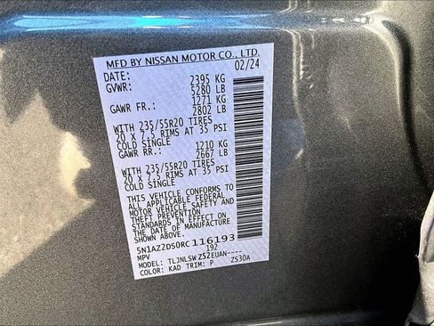 Used 2024 Nissan Murano Platinum w/ Cargo Package image 17