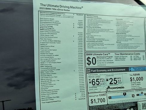 New 2025 BMW 750e xDrive 750e xDrive w/ Executive Package image 23