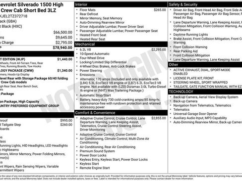 New 2026 Chevrolet Silverado 1500 High Country w/ Midnight Edition AWD/4WD image 6