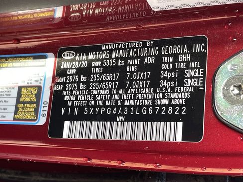 Certified 2020 Kia Sorento LX w/ LX I4 Convenience Package image 11