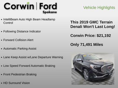 Used 2019 GMC Terrain Denali w/ Advanced Safety Package image 24