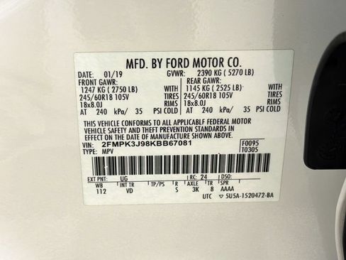 Used 2019 Ford Edge SEL w/ Equipment Group 201A FWD image 33
