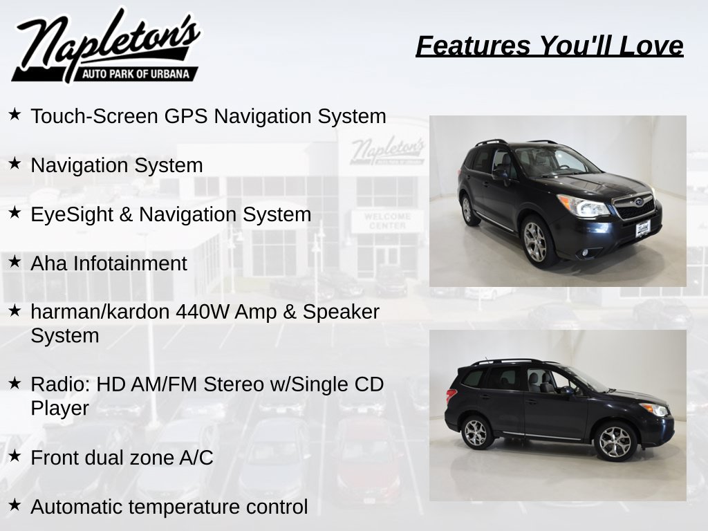 Used 2015 Subaru Forester 2.5i Touring w/ Eyesight & Navigation System AWD/4WD image 8