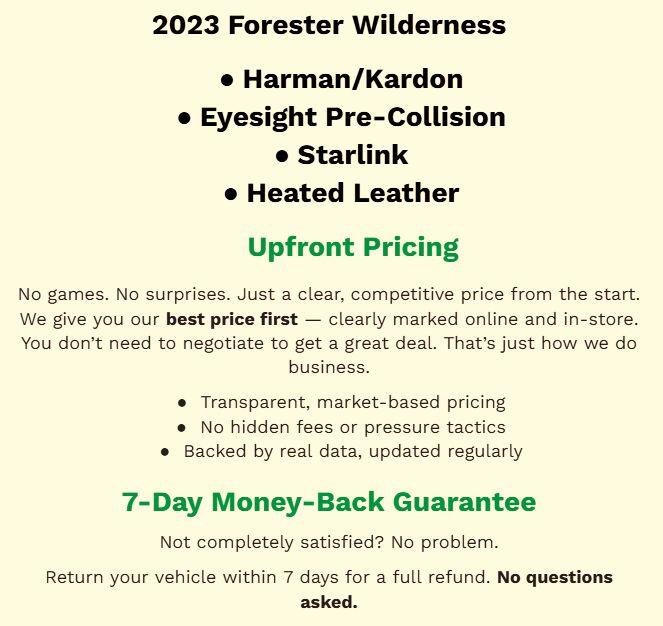 Used 2023 Subaru Forester Wilderness AWD/4WD image 2